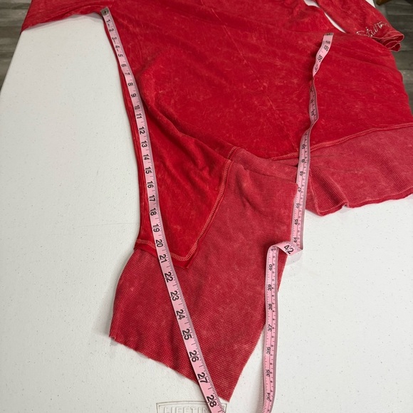 Liberty Wear Tunic Embellished Steer USA Sturgis Red Asymmetrical Women’s Size L - Picture 9 of 13